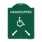 Signmission Handicapped Parking W/ Double Arrows, Green & White Aluminum Sign, 18" x 24", GW-1824-23915 A-DES-GW-1824-23915 - alternate 1